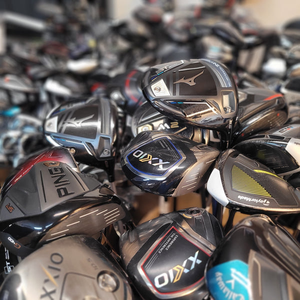 A tons of golf clubs in stock