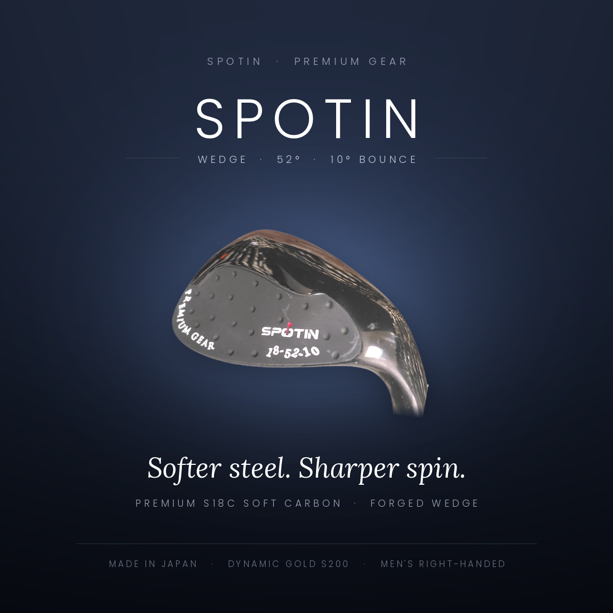SPOTIN Wedge / 52.0° / S * Brand New